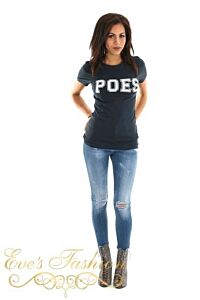  POES Tshirt Blue Front