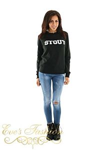 STOUT Sweater Black Front