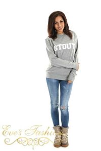 STOUT Sweater Grey Front