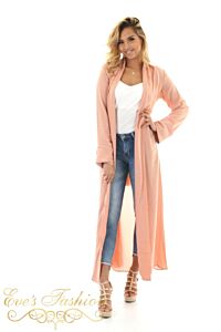 Damy Duster Coat Pink Front