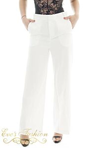 Eve Exclusive Jaimy Luxury Pants White Close Front