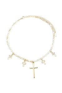 Ettika Multi Cross Necklace Gold Still