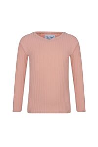By Veer Kids V-Neck Sweater Powder Pink Front