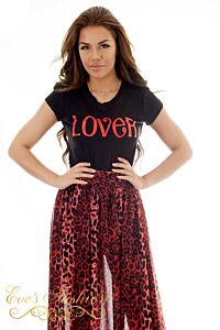 Eve Lover Tee Black/Red Front
