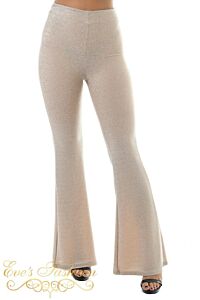 Eve Glitter Flare Pants Pink Close Front