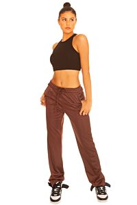 LA Sisters Casual Track Pants Brown Front
