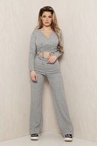 Eve Change of Heart Ruched Two Piece Grey Front