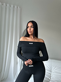 Novi Offshoulder Bodysuit Black