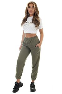 Eve Lazy Joggers Khaki Front