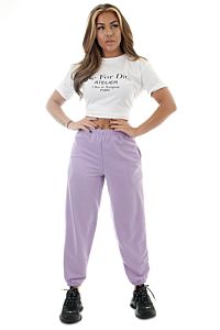 Eve Lazy Joggers Purple Front