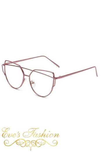 Cateye Glasses Clear Pink