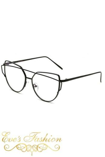 Cateye Glasses Clear Black