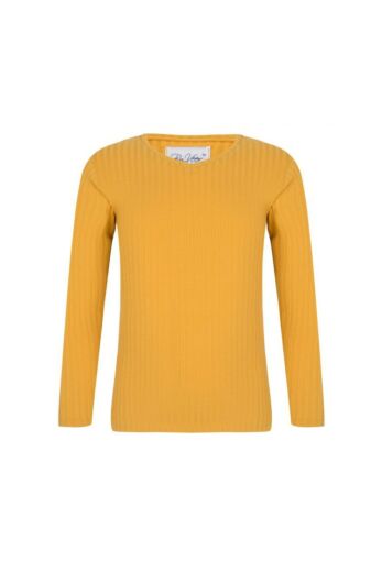 Kids V-Neck Sweater Yellow Front