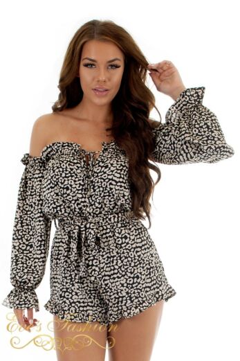 RUNAWAY  Kitty Playsuit Close Up Front