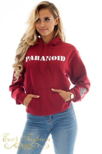 Eve Paranoid Hoodie Sweater red Close