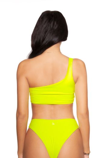 Neon Off-Shoulder Bikini Yellow