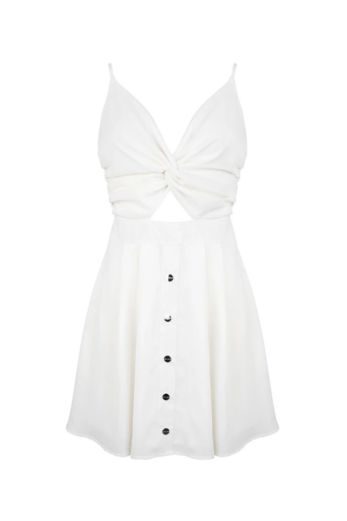 Jacky Luxury Liv Bow Dress White Front