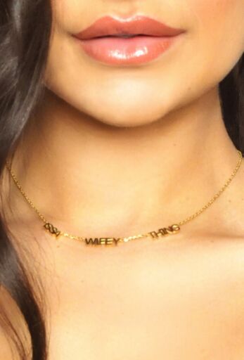 Wifey Thing Necklace Gold