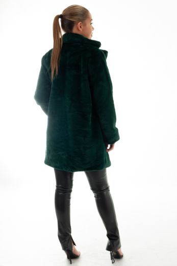 Chloe Button Coat Green