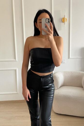 Ruby Rose Leather Pants Black