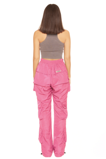 Front Split Cargo Pants Pink