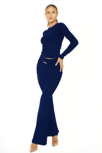 LA Sisters Flaired Lounge Pants Navy 