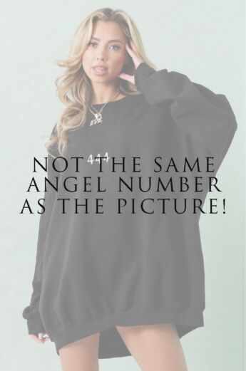 555 Angel Number Sweater Black