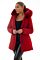 Eve Parka Ruby Red Close Up Front