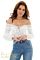 Eve Barbados Lace Crop Top White Front Close