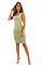 Unique the Label Lily Ruched Dress Sage Green Side