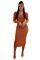 Eve Vivi Doll Ribbed Dress Rust Front