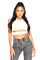 LA Sisters Cut Out Crop Top White Front