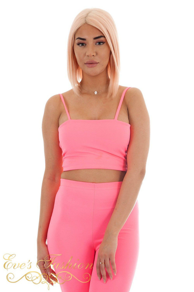 Eve Strappy Crop Top Pink