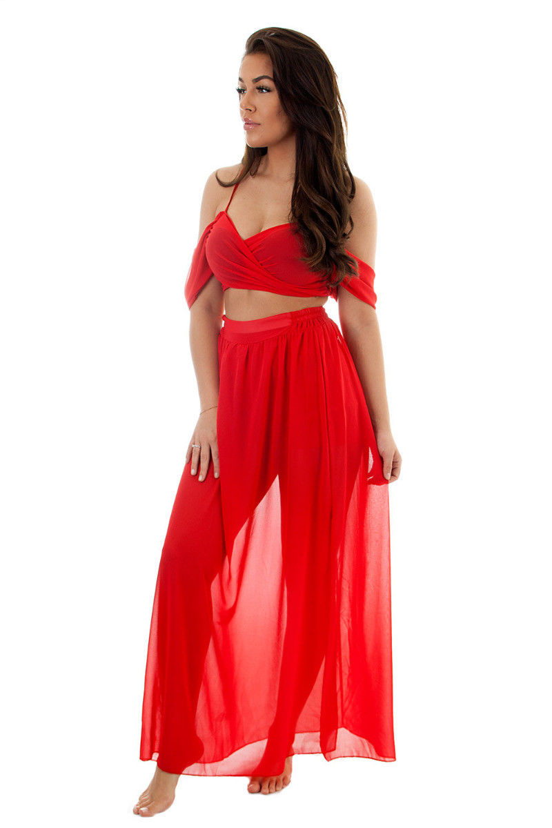 Fab Blossom Two Piece Red Side